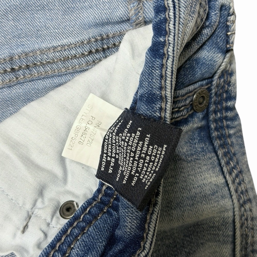 BKE Buckle Alec Jeans Mens 31x32 Straight Light Wash Denim Distressed Whiskered - Picture 4 of 10